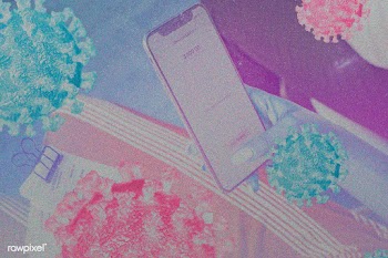 Coronavirus contaminated phone background | Free  illustration - 2313735