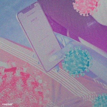 Coronavirus contaminated phone background | Free  illustration - 2313785