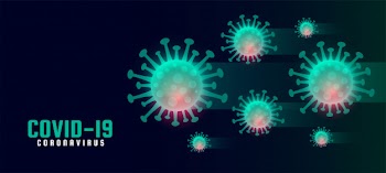 Coronavirus covid-19 background with floating virus concept Free Vector