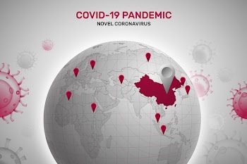 Coronavirus globe concept Free Vector