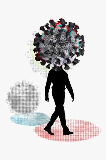 Coronavirus infected man walking in public social template | Free  transparent png - 2315712