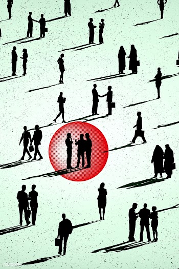 Coronavirus infected people in a crowd illustration | Free  illustration - 2307690