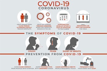 Coronavirus infographic symptoms and prevention Free Vector