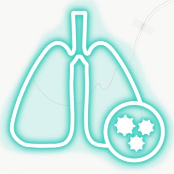 Coronavirus inside the lungs neon icon transparent png | Free  transparent png - 2306202