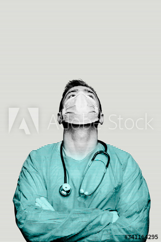 Coronavirus medical staff banner template