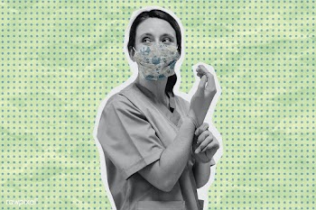 Coronavirus medical staff on a green banner | Free  illustration - 2336423