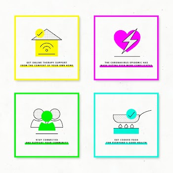 Coronavirus outbreak suggestion social template set vector | Free  vector - 2306704