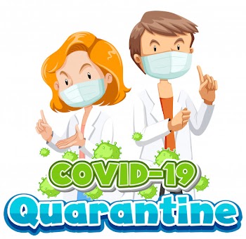 Coronavirus poster design with two doctors Free Vector