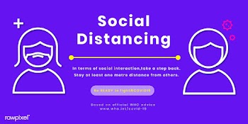 Coronavirus social distancing template vector | Free  vector - 2301249