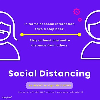 Coronavirus social distancing template vector | Free  vector - 2301260