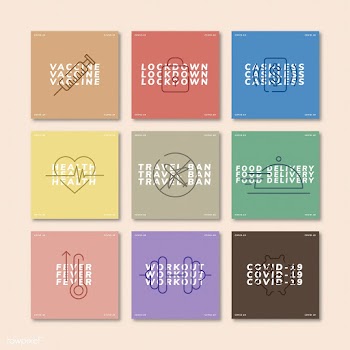 Coronavirus social template set vector | Free  vector - 2306832