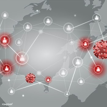 Coronavirus spreading around the world background | Free  illustration - 2303026