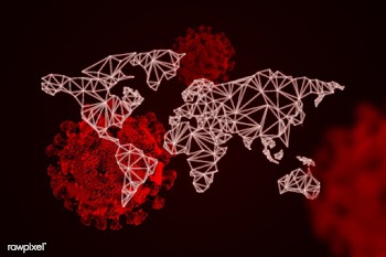 Coronavirus spreading around the world background | Free  illustration - 2304378