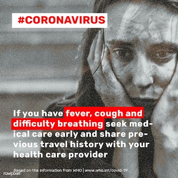 Coronavirus symptom advice social template source WHO | Free  illustration - 2322729