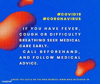 Coronavirus symptoms social template source WHO mockup | Free  illustration - 2316362