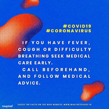 Coronavirus symptoms social template source WHO mockup | Free  illustration - 2316365