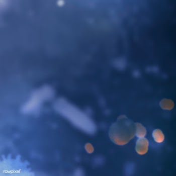 Coronavirus under a microscope on a blue background illustration | Free  illustration - 2308843