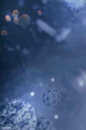 Coronavirus under a microscope on a blue background illustration | Free  illustration - 2308848