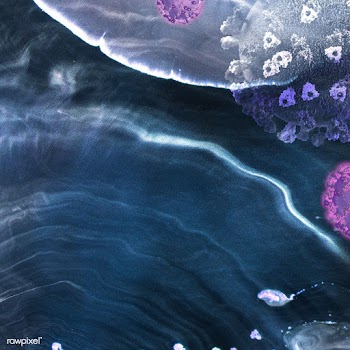 Coronavirus under a microscope on a blue background illustration | Free  illustration - 2309477