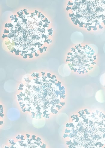 Coronavirus under a microscope on a gray background illustration | Free  illustration - 2310015
