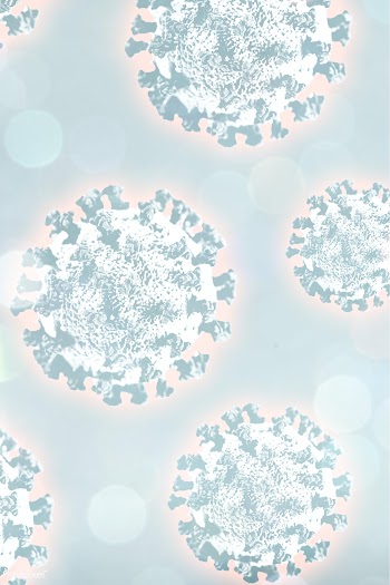 Coronavirus under a microscope on a gray background illustration | Free  illustration - 2310017