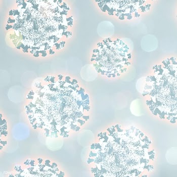 Coronavirus under a microscope on a gray background illustration | Free  illustration - 2310019