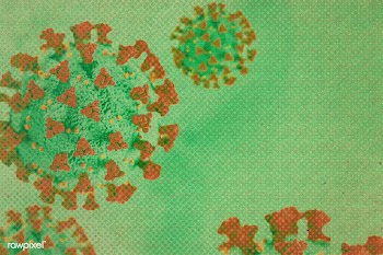 Coronavirus under a microscope on a green background illustration | Free  illustration - 2307988