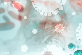 Coronavirus under a microscope on a green background illustration | Free  illustration - 2308996
