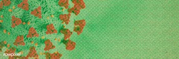 Coronavirus under a microscope on a green background illustration | Free  illustration - 2309306