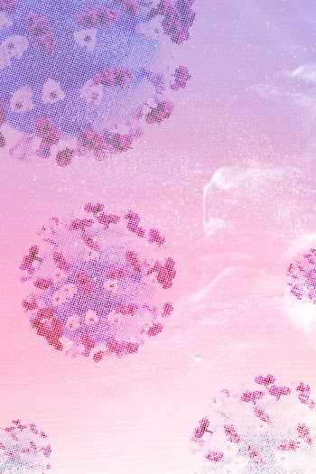 Coronavirus under a microscope on a pastel background illustration | Free  illustration - 2308757