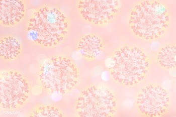 Coronavirus under a microscope on a pink background illustration | Free  illustration - 2309331