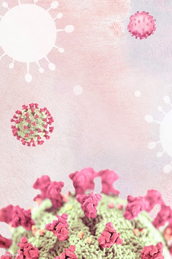 Coronavirus under a microscope on a pink background illustration | Free  illustration - 2309484