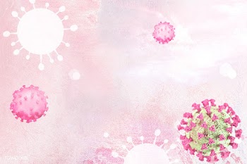 Coronavirus under a microscope on a pink background illustration | Free  illustration - 2309866