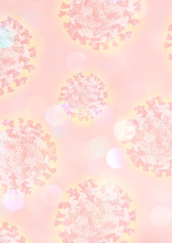 Coronavirus under a microscope on a pink background illustration | Free  illustration - 2309955