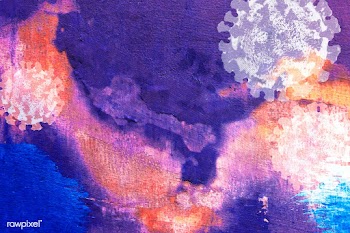 Coronavirus under a microscope on a purple background illustration | Free  illustration - 2308077