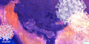 Coronavirus under a microscope on a purple background illustration | Free  illustration - 2308598