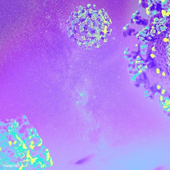 Coronavirus under a microscope on a purple background illustration | Free  illustration - 2309983