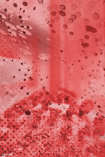 Coronavirus under a microscope on a red background illustration | Free  illustration - 2309433