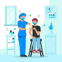 Coronavirus Vaccination concept Free Vector