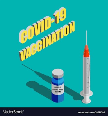 coronavirus vaccine isometric background