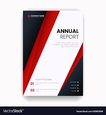corporate annual report cover page design template