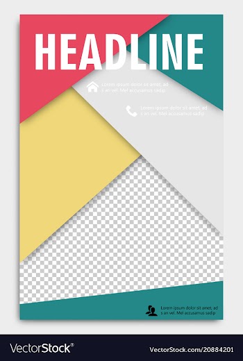 Corporate brochure flyer design layout template vector image