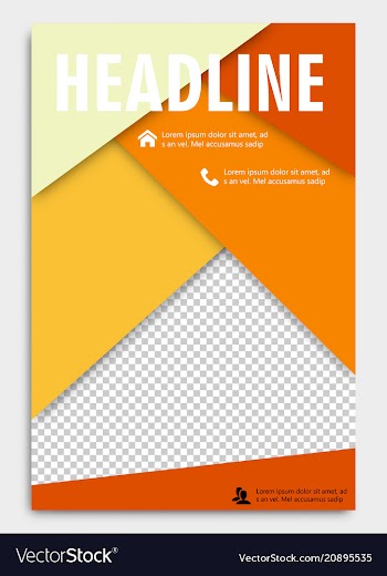 Corporate brochure flyer design layout template vector image