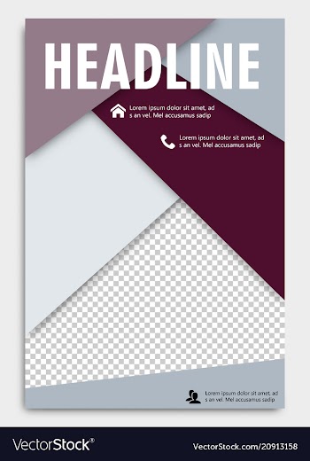 Corporate brochure flyer design layout template vector image