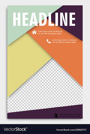 Corporate brochure flyer design layout template vector image