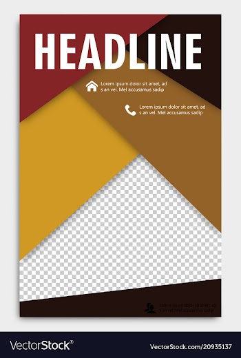 Corporate brochure flyer design layout template vector image
