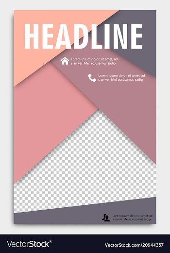 Corporate brochure flyer design layout template vector image