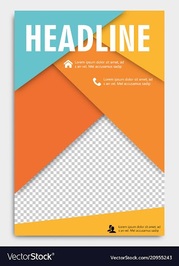 Corporate brochure flyer design layout template vector image