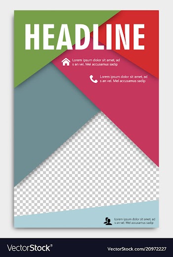 Corporate brochure flyer design layout template vector image