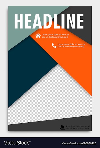 Corporate brochure flyer design layout template vector image